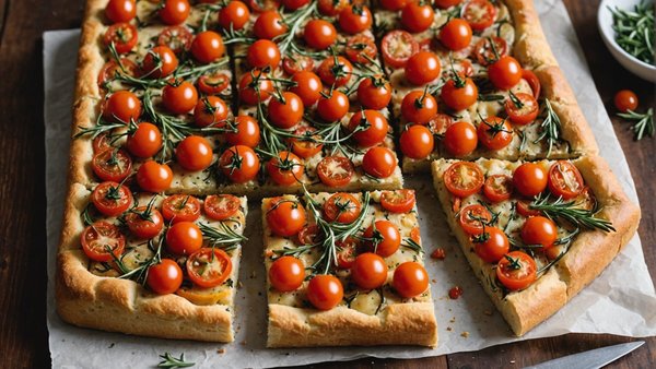 Maîtrisez les secrets d"une focaccia moelleuse aux tomates cerises et au romarin inratable !